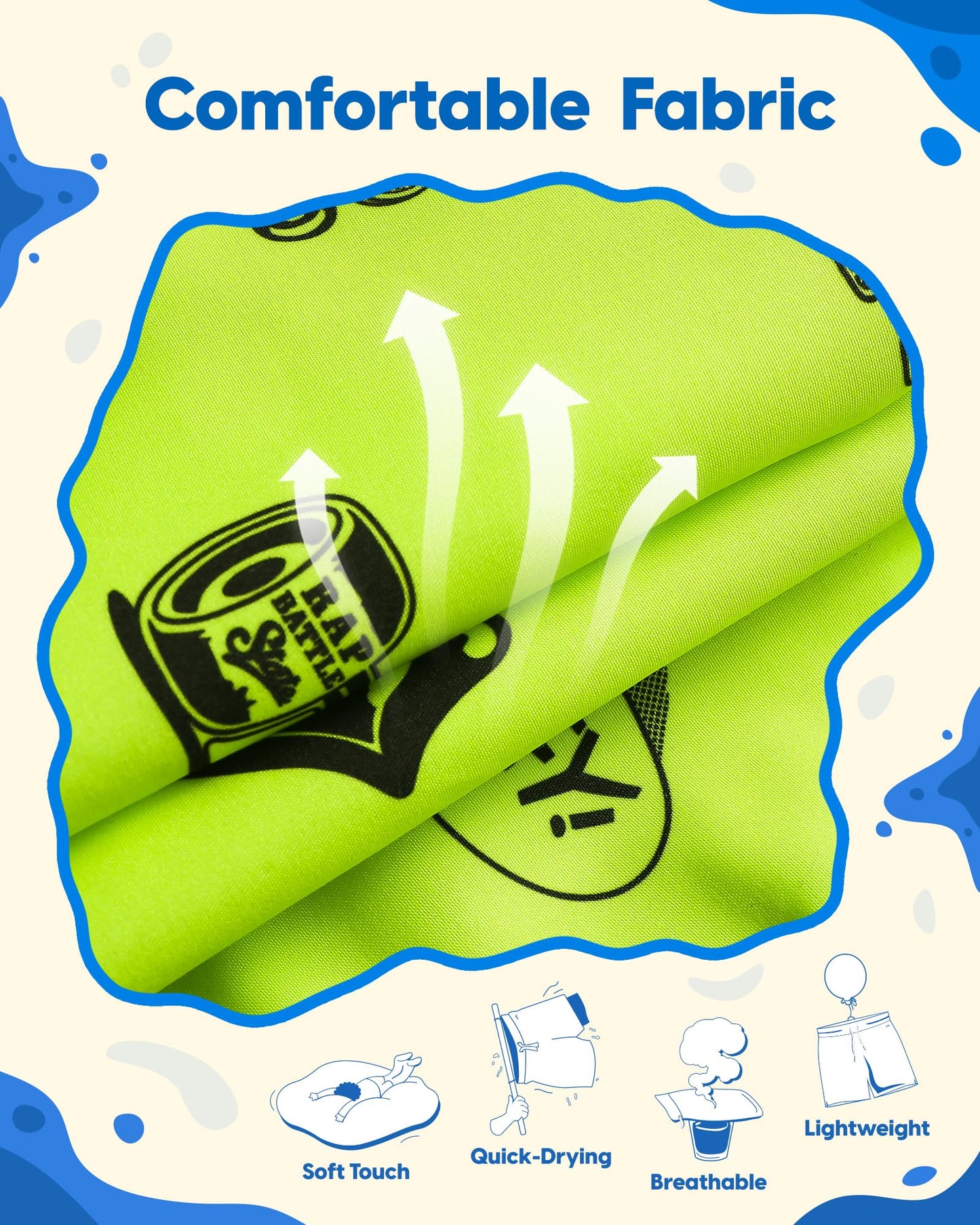 maamgic Boys Swim Trunks Toddler Swim Shorts Little Boys Bathing Suit Swimsuit Toddler Boy Swimwear,Fluorescent Green,14 T