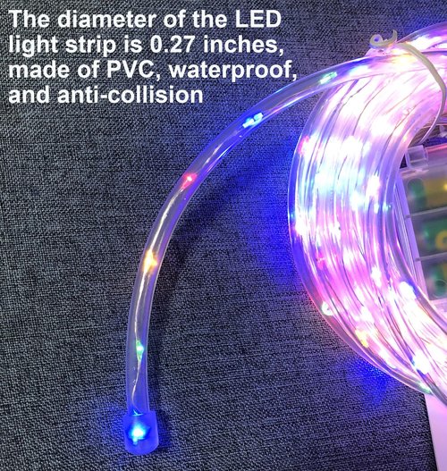 SCOTEEP LED Basketball Hoop Lights, 18ft LED Basketball Rim Light for Basketball Lovers Waterproof 8 Modes Multicolor for Playing at Night Outdoors