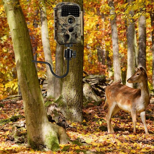Trail Camera Tree Mount, Trail Camera Holder with 1/4 in Screw, 360° Camera Mount, Tree Screw Mounting Bracket for Trail Cameras, Solar Panels, etc, Easy to Install & Compact Sturdy.3-Pack
