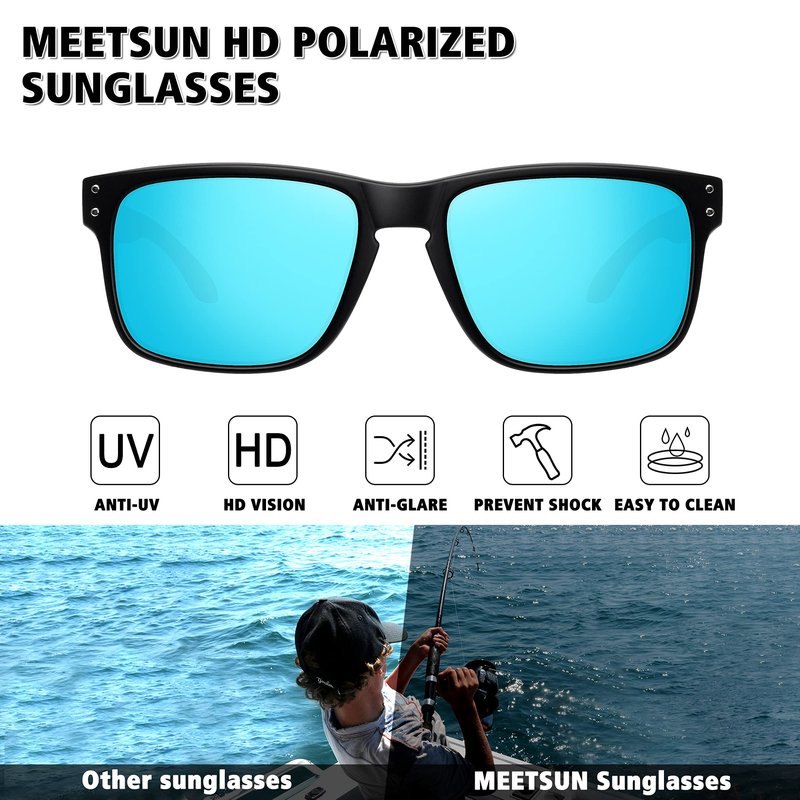 MEETSUN Polarized Sunglasses for Men Women Sports Driving Fishing Glasses UV400 Protection