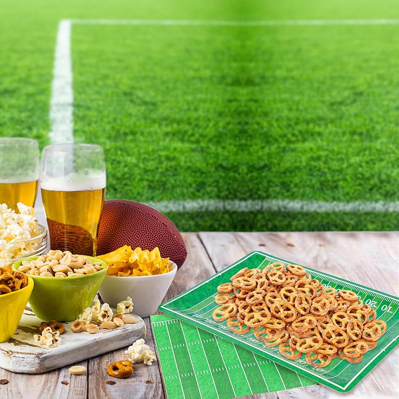 Football Theme Disposable Plates & Napkins Set for 48 Guests – 96 PCS Party Supplies