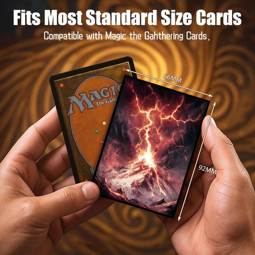 MTG Card Sleeves - Burst Lightning Bolt - Ultra Clear Front & Matte Finish Back, 100 Count Standard Size Matte Art Sleeve for Magic The Gathering