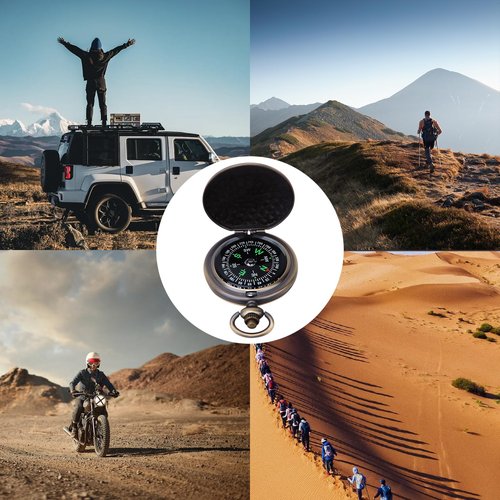 aiGear Retro Pocket Compass, Copper Alloy Compact Portable Waterproof Design for Hiking, Climbing, Camping, Collection and Gift