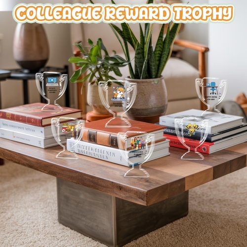 OurWarm 30Pcs Employee Appreciation Gifts Reward, Employee Appreciation Gifts Bulk Clear Acrylic Trophy, Mini Trophies Group Gifts for Coworkers, Best Awards and Trophies for Teacher Nurse Office Team