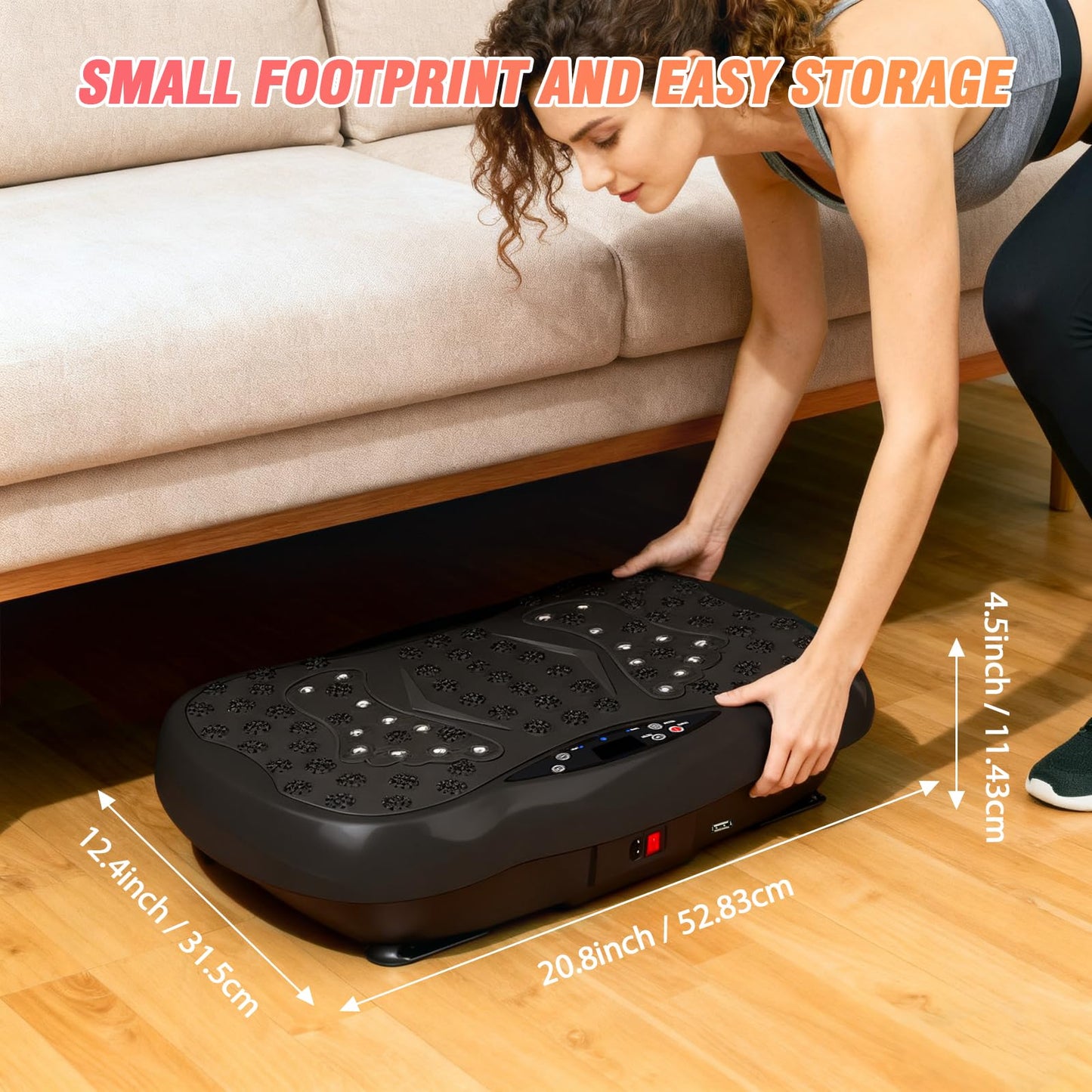 Also GO Vibration Plate Exercise Machine, 200-Level & 10 Workout Modes Vibration Board for Weight Loss/Lymphatic Drainage, 400lbs Capacity with Resistance Bands, Full Body Platform for Home Fitness