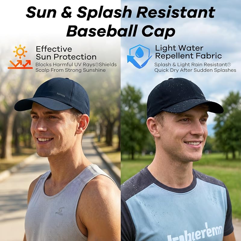 Sukeen Men’s Baseball Cap - Adjustable, Breathable, Moisture-Wicking Dark Blue
