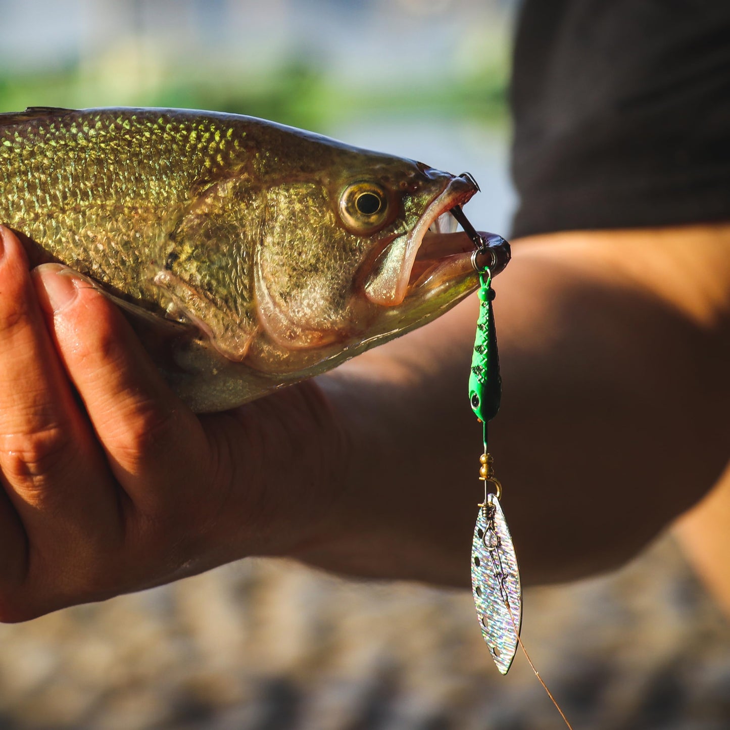 Inline Spinner Bait – Fish-Shaped Spinnerbait Lures 5-Pack, 360° Rotation with Reflective Blades, Perfect for Freshwater & Saltwater Fishing, Targeting Bass, Trout, Pike, Perch & More (Flying Fish)