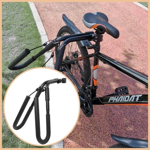 Surfboard Bike Rack, Adjustable Bike Surfboard Carrier Bracket, Fits Boards Up to 8 FT, Compatible with Short Boards, Boogie Boards, Snowboards