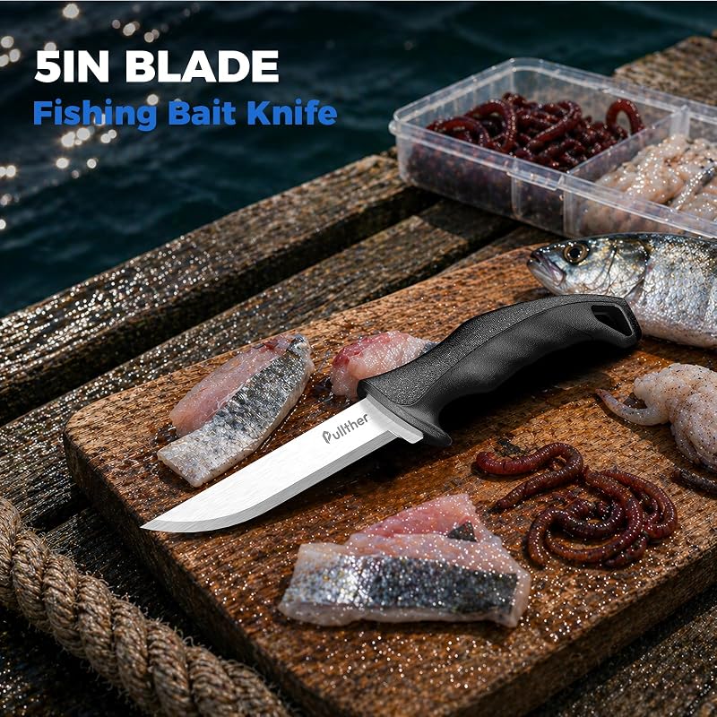2pc Fishing Knife Set - 7" Fillet Knife & 5" Bait Knife with Sheaths (Variation of THIS listing)