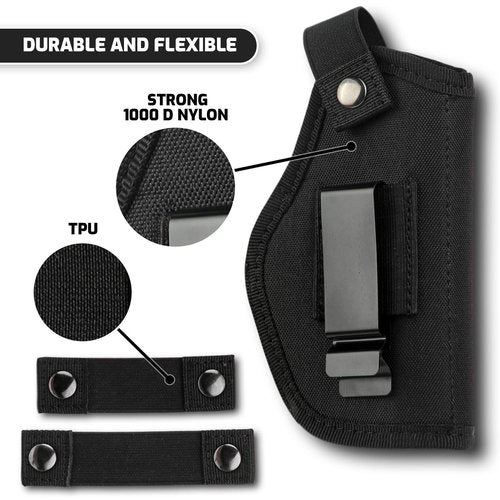 Gun Holsters for Men/Women, 380 Holster for Pistol Holster, Universal Airsoft Right/Left, IWB/OWB 9mm Holsters for Concealed Carry, Fits Glock, M&P Shield & Similar Handgun