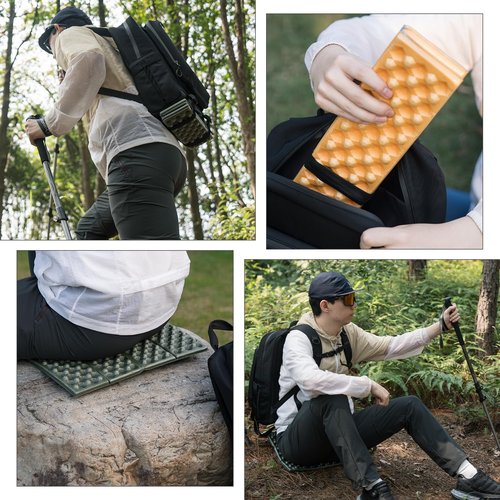 QUNATURE Stadium Seat Pad Folding Mat Camping Foam Pad Lightweight Portable Hiking Seat Pad Z Seat Cushion for Backpacking