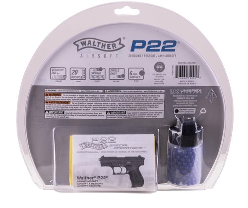 walther p22 special operations, black airsoft gun(Airsoft Gun)