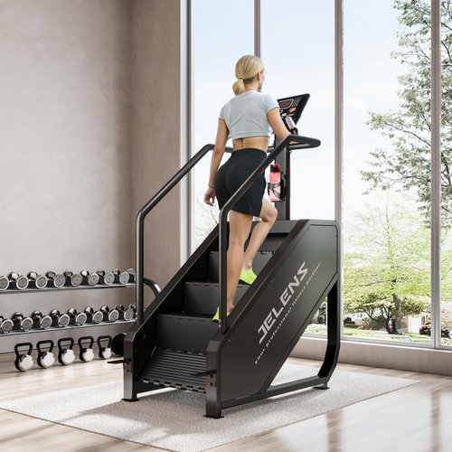 Jelens Stair Stepper Machine with LED Screen 440 LBS, Commercial Grade Stair Climber Exercise Machine for Home with 15 Resistance Levels for Cardio, 24-164 Steps/Minute (Classical)