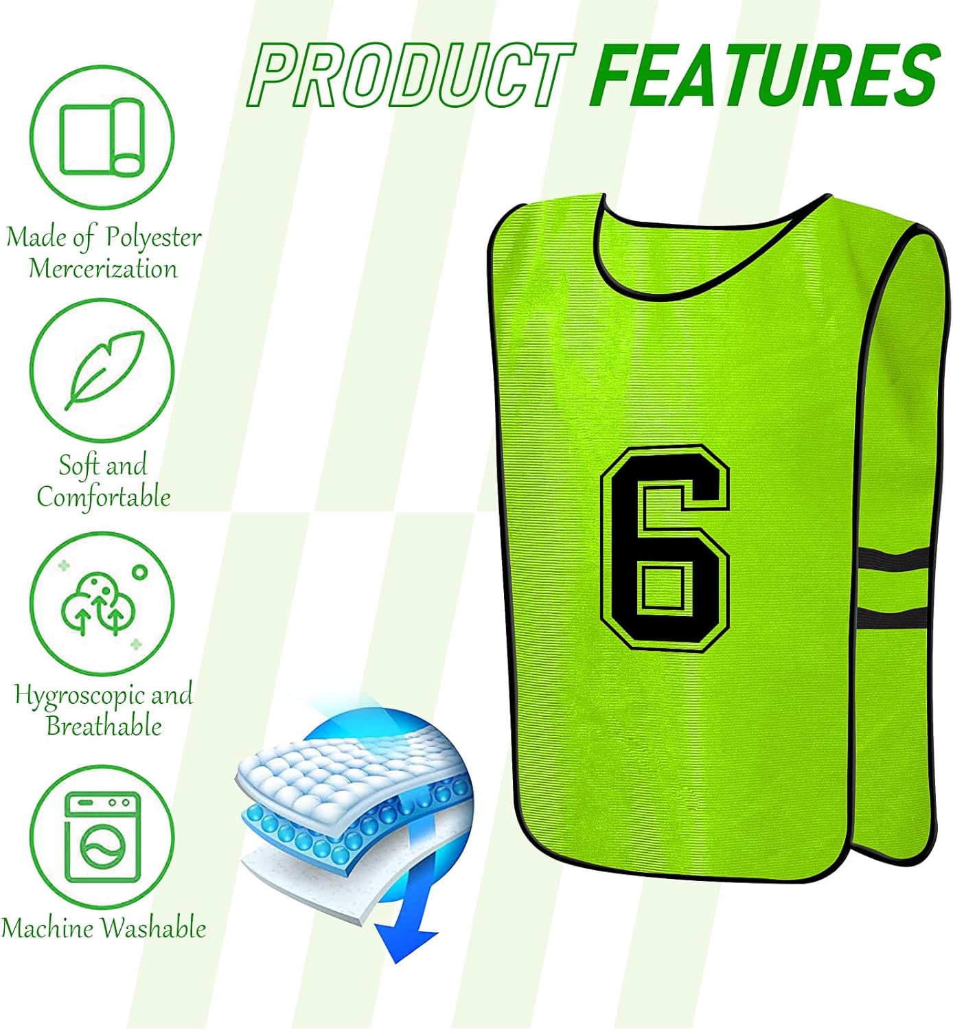 24Pcs Scrimmage Training Vest, Soccer Team Practice Vest Team Vest with Numbers, Team Sports Practice Pennys Basketball Football Jerseys with Belt for Men Adult Youth