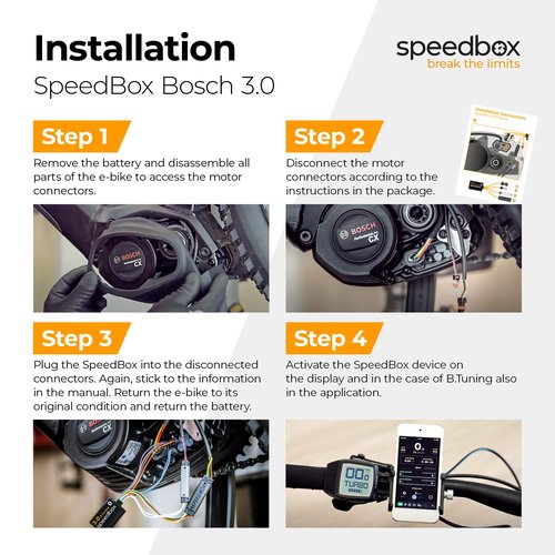 SpeedBox 3.0 Compatible with Bosch/eBike Tuning chip Compatible with Bosch Motors 2017-2024 + Crank Puller/Speed umlimited