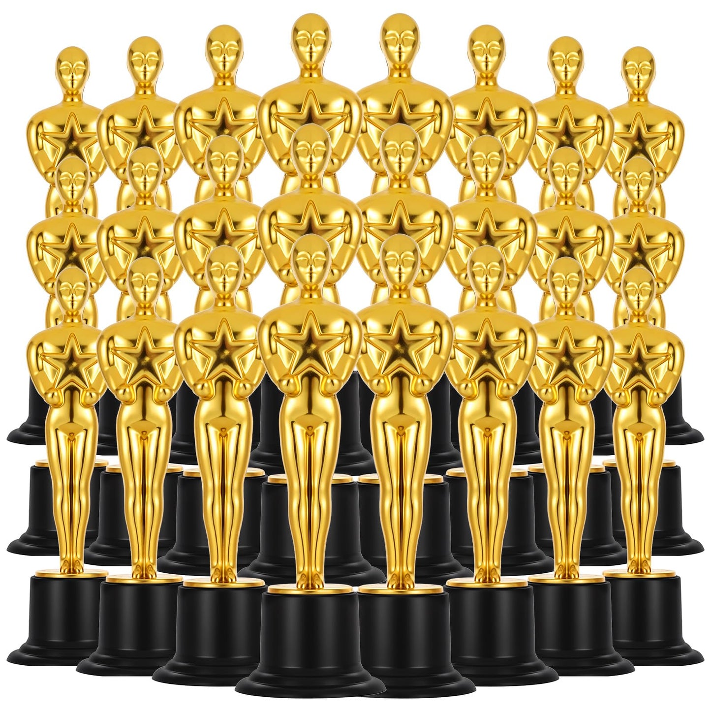 zisiueel 24 Pcs Gold Award Trophies,Mini Trophy Party Favors for Celebrations,Classroom prizes,Competitions and Party Decorations,Awards Trophy for Kids and Auldt