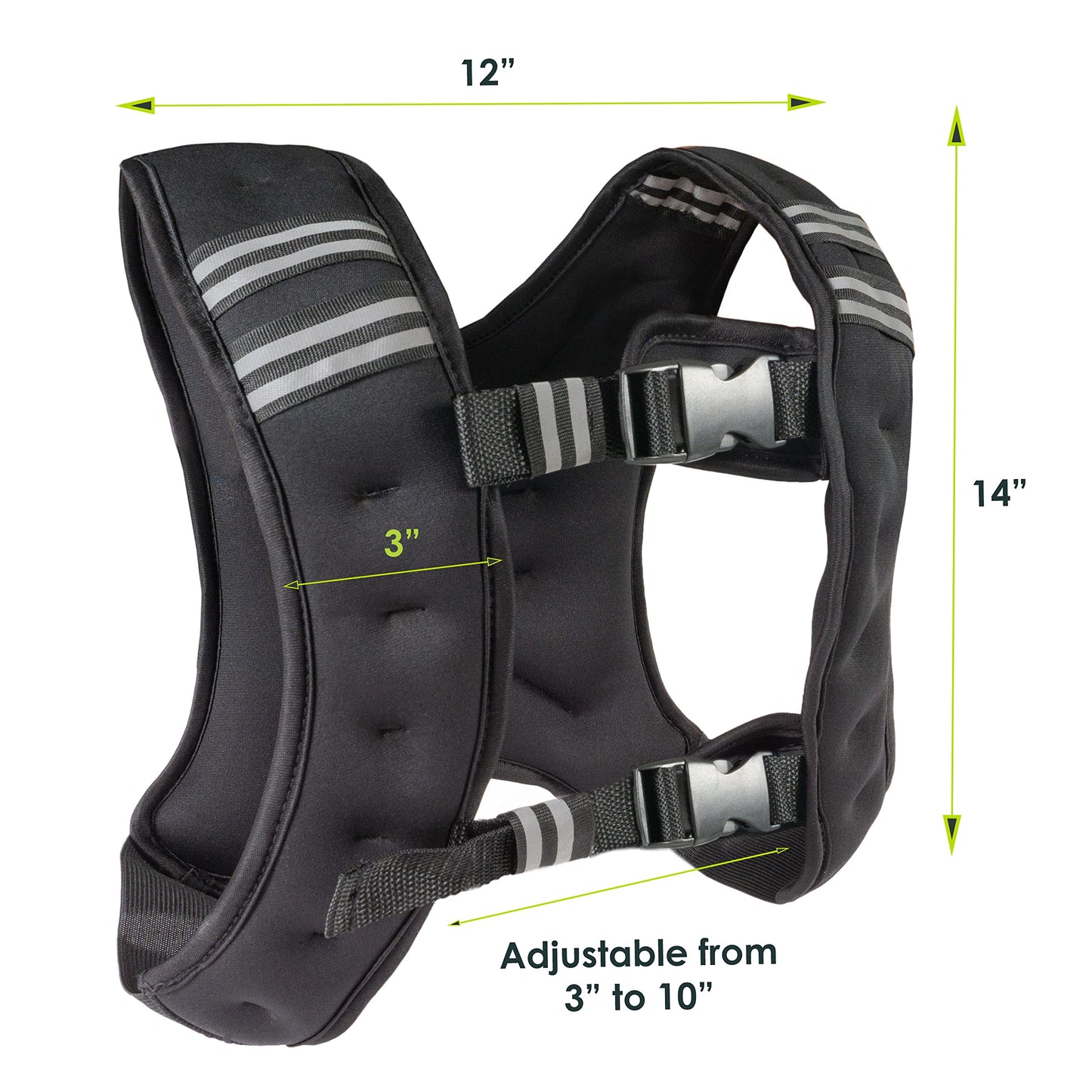 ProsourceFit Exercise Weighted Training Vest - 6lb, Black