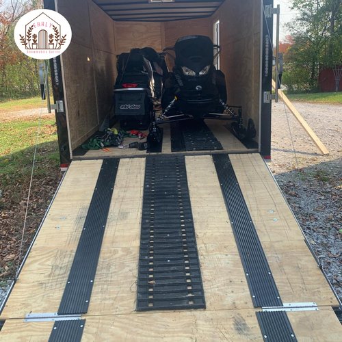 EHHLY 8PCS 60" Snowmobile Trailer Ski Guides (No Screws), 40 Ft Total Length, Snowmobile Ski Carbide Glide Protectors, Snowmobile Trailer Accessories, Each 60"x6.5"x0.375", Black