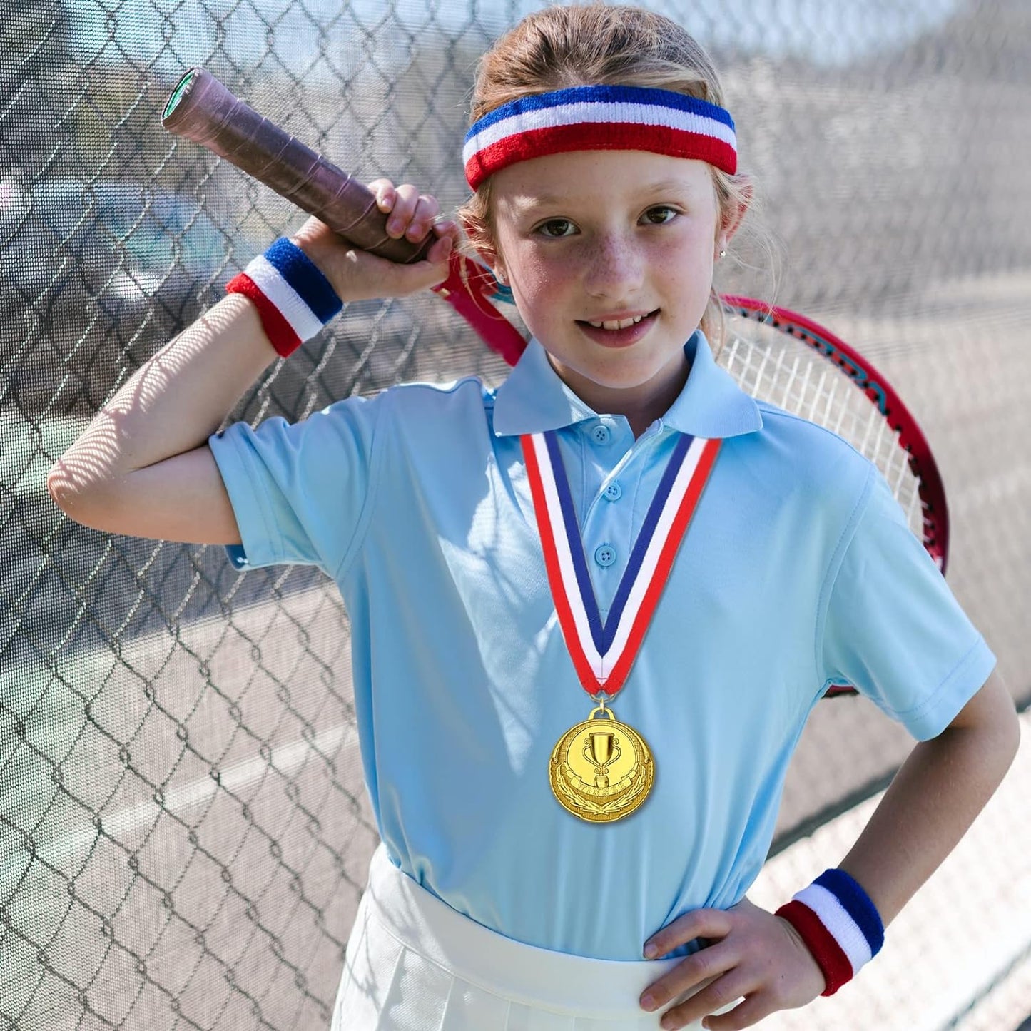 12 Pieces Gold Medals for Awards - Winner Medal Metal with Neck Ribbon Prizes for Kids, Adults, Sports Day, Spelling Bees, Competitions, Party, 2 Inches