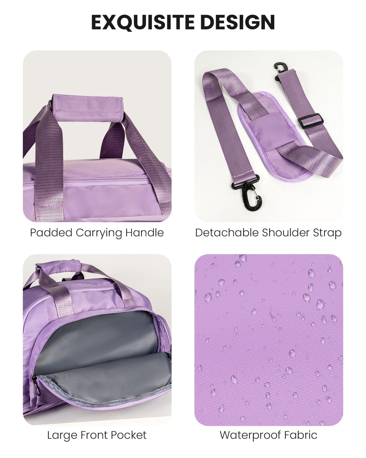 Vogewood Birthday Gift-Gifts for 12 13 14 15 16 17 18 Year Old Girls, Initial Gym Bags with Shoe Compartment, Dance Bag for Girls, Kid Overnight Bags, Travel Duffle Tote-Teen Girl Gift (Letter A)