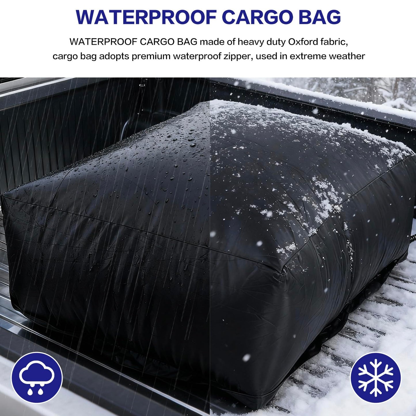 WODHMIEY Truck Bed Cargo Bag,Waterproof 1000D Oxford Fabric Car Roof Bag