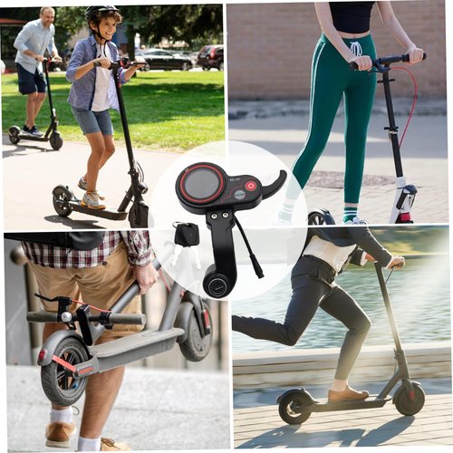 Yaoliucp Electric LCD Display Meter|Scooter Speedometer with Key Digital 6 Pin Button Control Scooter Odometer with Shifter Replacement Electric Scooter Accessories