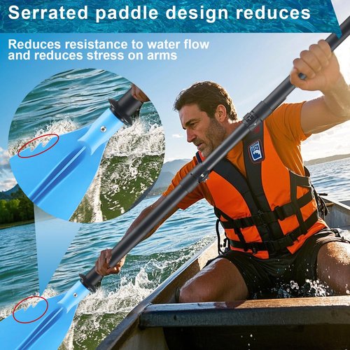 Kayak Paddle 4 Pieces, Kayak Paddles Teel Made Telescopic 70inch-97inch for Kayaking Canoeing Boating for Surfing Oar Fishing Convenient Packable for Starter or a pro