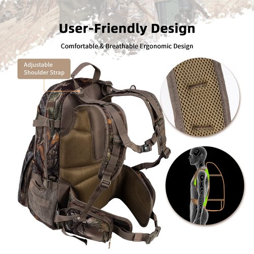 BLISSWILL Hunting Backpack Outdoor Gear Hunting Daypack for Rifle Bow Gun Hunting Gifts for Men
