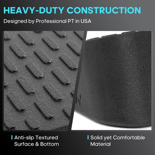 Squat Wedge Elevated Squats Block: Portable Knees Over Toes Ergonomic Equipment Calf Raise Exercise Platform for Full Range of Motion Improve Strength Stability and Mobility