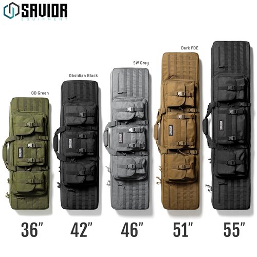 Savior Equipment American Classic Double Long Gun Bag Transportation Case w/Backpack Strap, 36 Inch Tan