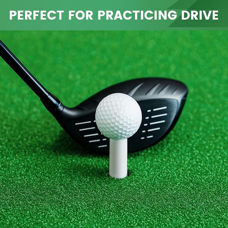 Rubber Golf Tees for Mats – Mixed Sizes, 32 Pc Set for Driving Range & Indoor Practice