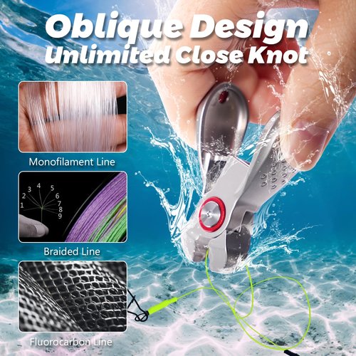 Portable Fishing Line Cutter Mini Stainless Steel Braid Line Remover Scissors Clipper Nippers Quick Fly Fishing Knot Tying Tool Accessories with Retractors Small Mono and Fluoro Lines Cutters