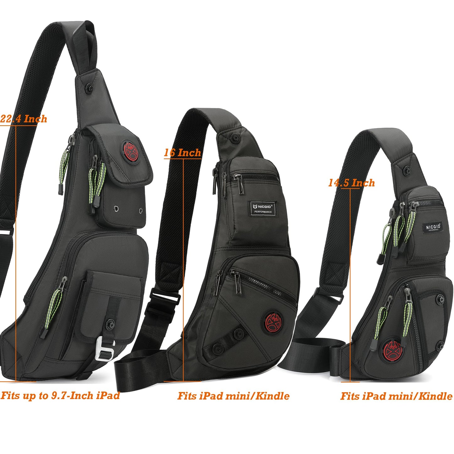 NICGID Sling Bag Chest Shoulder Backpack Crossbody Bags Casual Daypack for Men Women