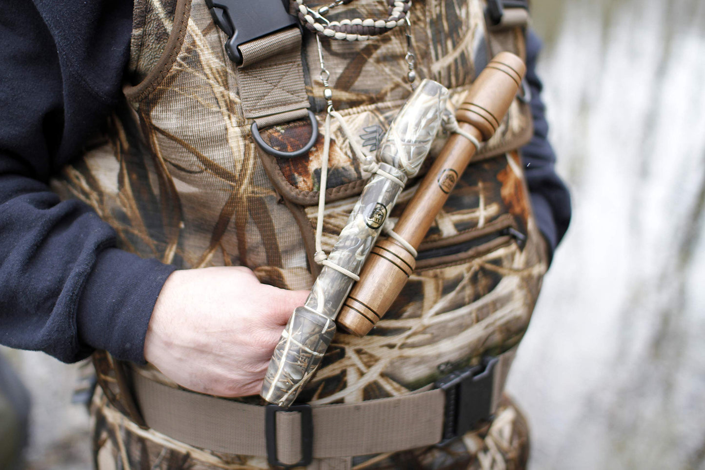 Flambeau Outdoors Big River Long Honker Goose Flute Call, Mossy Oak Camo