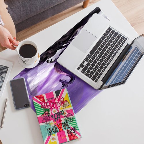 FROGIGO Custom Playmat 24" x 14" Non-Slip with Mat Bag - Printable Play Zone & Optional Stitched Edging, Any Image Printed Your Design Tournament and Card Game Legal