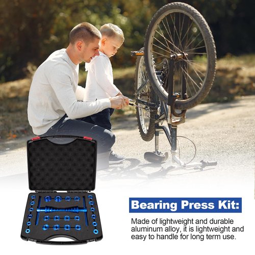 Devvicoo 25PCS Bicycle Bearing Press Kit for Wheel Hub, Soft Tail Frame Pivot Point Installation with Bushing Tool