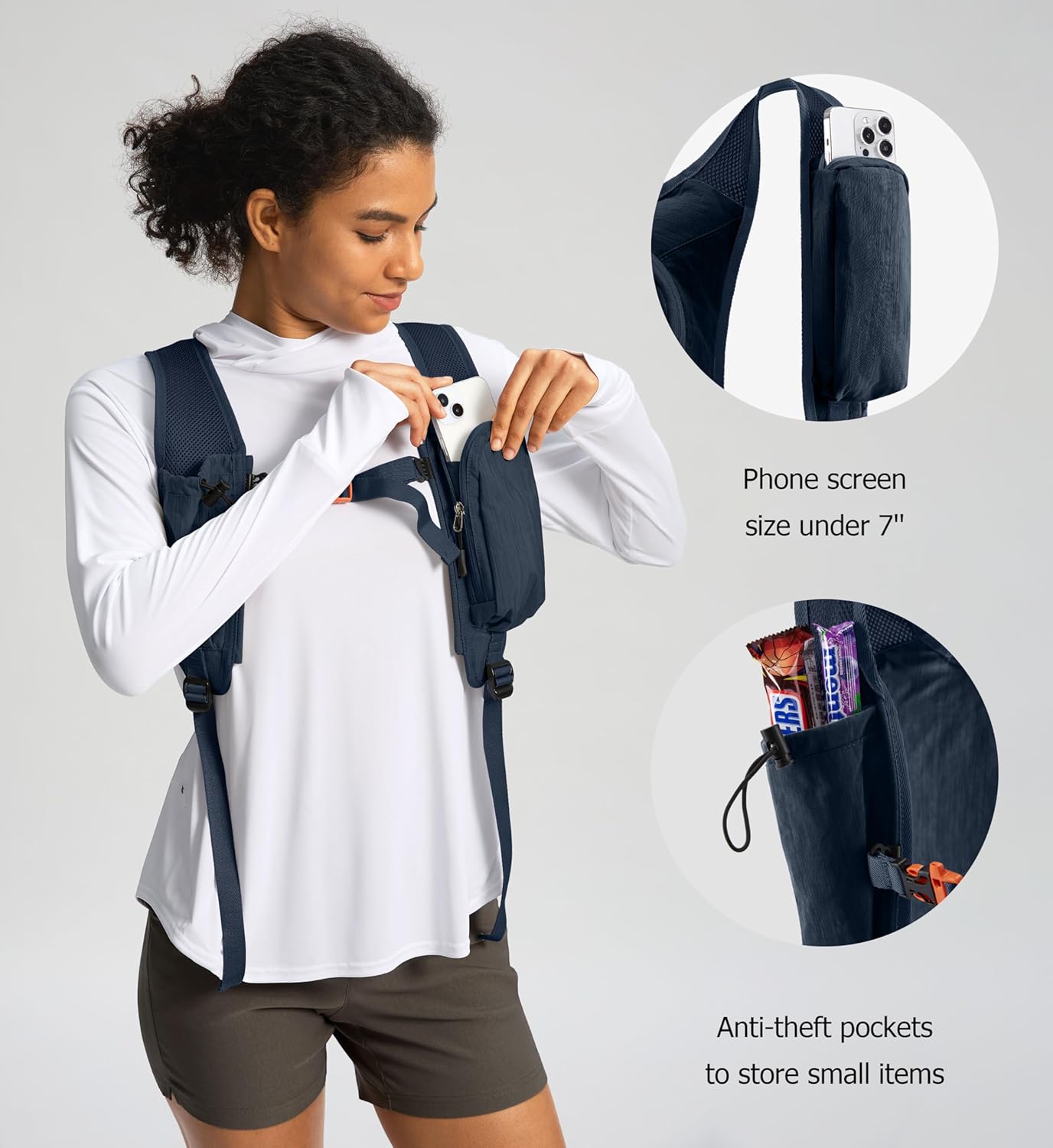 10L Small Hiking Backpack Travel Daypack Lightweight Packable Back Pack for Women Men(Black)