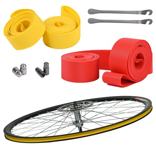 WINDIR 4 Pack Bicycle Rim Liner Strips, Nylon 700C/29''/26''/27.5''/24''/20'' Bike Tire Liner Tape, Quality Tape Inner Tube Cushion Puncture for Mountain and Road Bikes 700C/29''x20mm