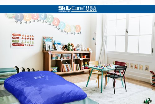 Skil-Care 5' x 5' Crash Pad, Crash Pads for Kids Sensory Room Equipment, Sensory Crash Mat, Soft Foam Landing Zone for Sensory Input, Bean Bag Alternative for Reading and Relaxation