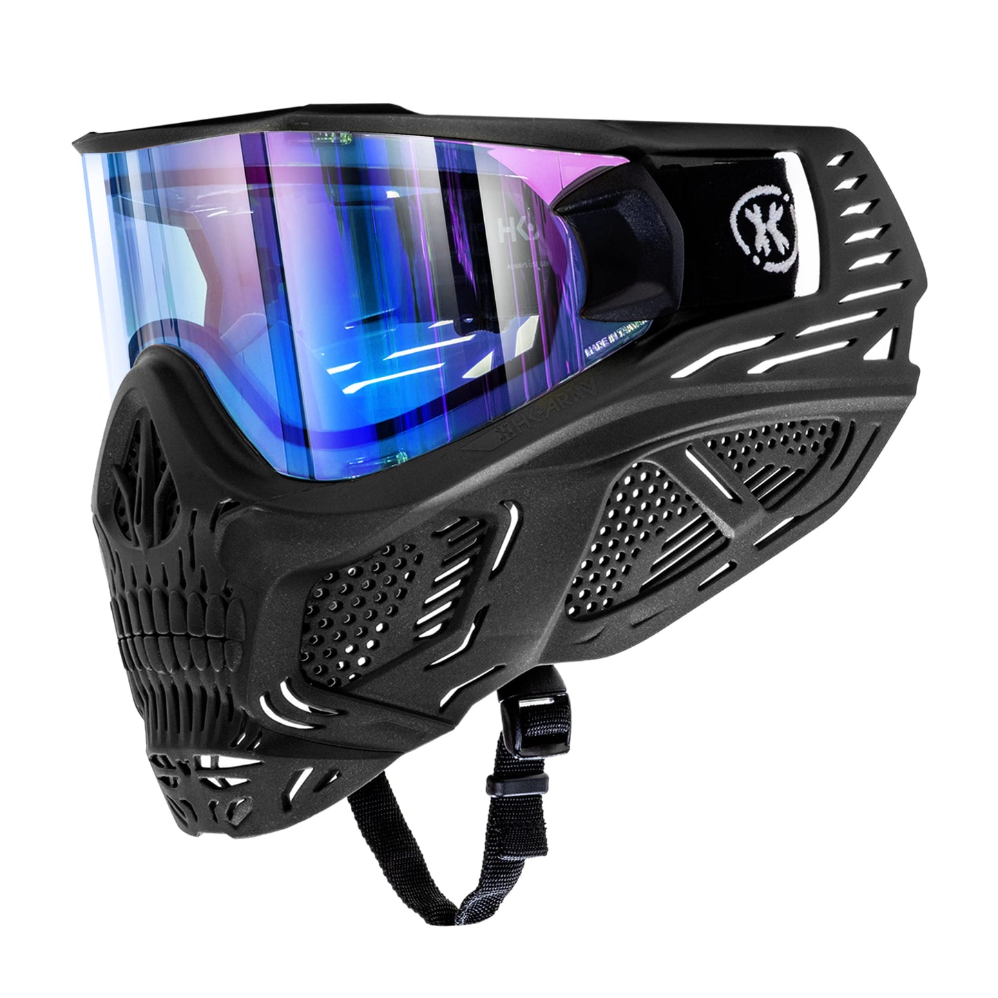 HK Army HSTL Skull Paintball Goggle/Airsoft Mask (Black, Ice)