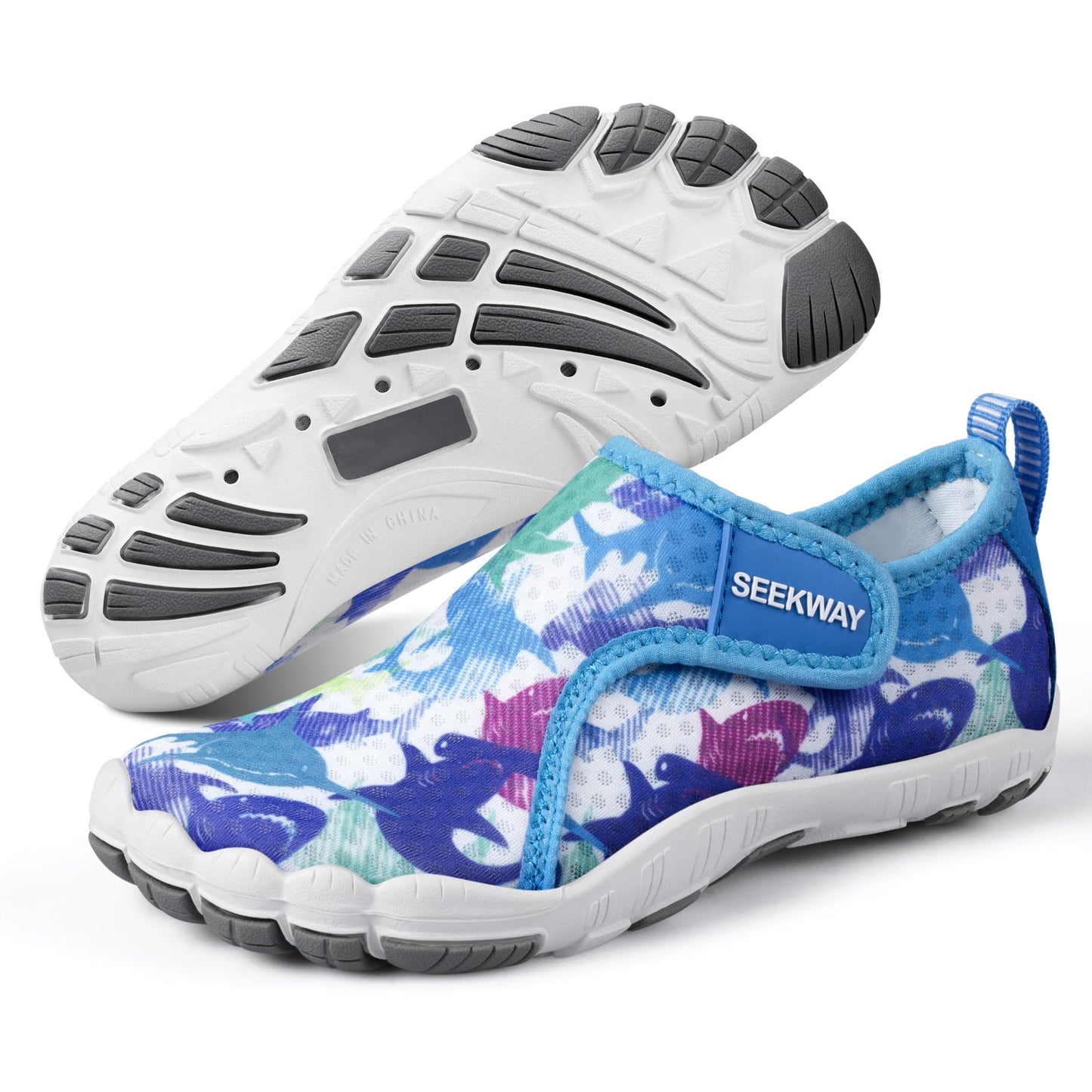 SEEKWAY Barefoot Water Shoes for Kids - Wide Toe Box and Quick-Dry Sand Shoes Toddler for Hiking Swim Beach Pool Kayak Sport Accessories, Camping Essentials Non-Slip for Boys Girls Sizes