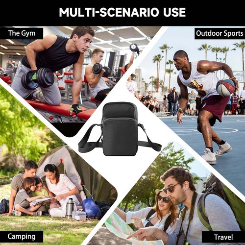MBYLOEBA, Magnetic Gym Bag, Small Gym Bag for Men, Gym Accessories for Men, Large Capacity with Secure Magnets, Gym Workout, Travel Bag, Black
