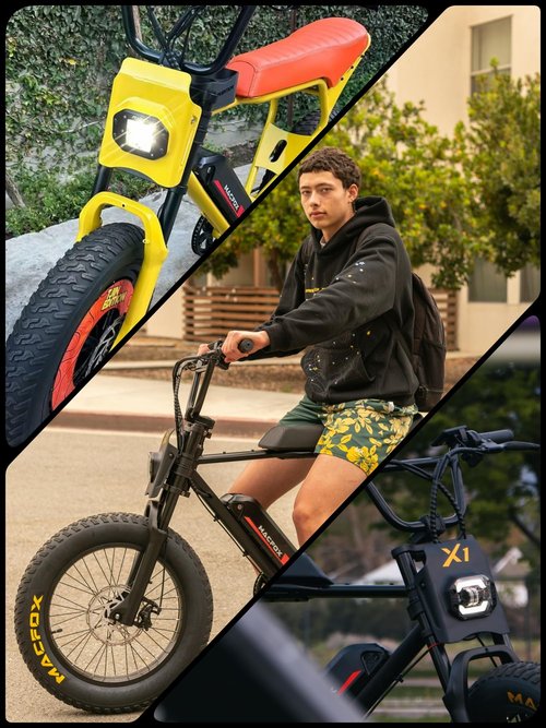MACFOX X1S 2025 Ebikes for Adults, 750W Electric Bike Wheelie 25 MPH Max Speed, 38 Miles Range(PAS1), 20"x4" Fat Tires, City/School Commuting Electric Bike (UL2849, Class-3) (Black - Standard)