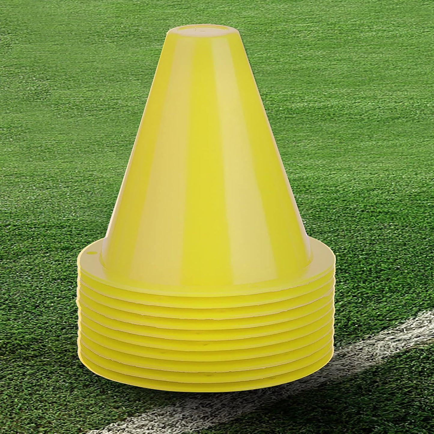 10-Pack Football Training Cones, Bracket Accessories, Obstacle Marking Set