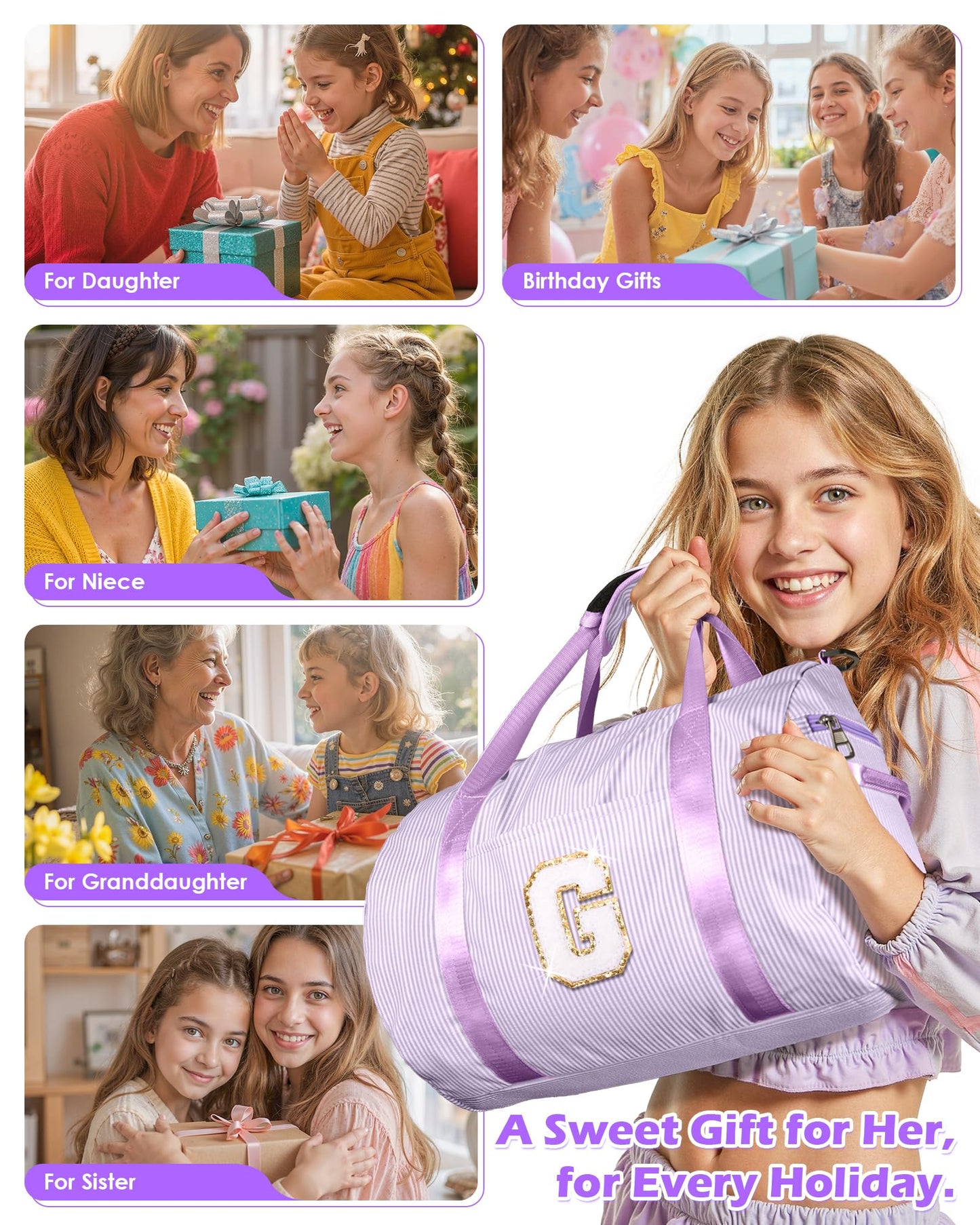 Vogewood 9 Year Old Girl Birthday Gift, Girls Travel Duffle Bag, Kids Bags