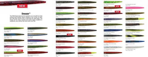 Yum Lures YDG504 Dinger Fishing Bait, June Bug, 5"