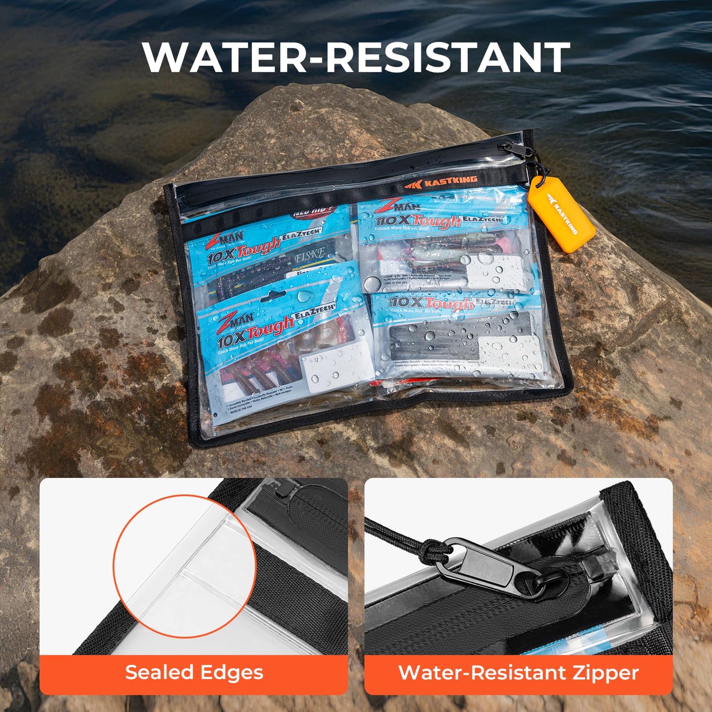KastKing BaitShield Tackle Storage Bag, Fishing Tackle Bag, Sealed Edges, Water-Resistant Protection, Durable & Tough Build, Large Capacity