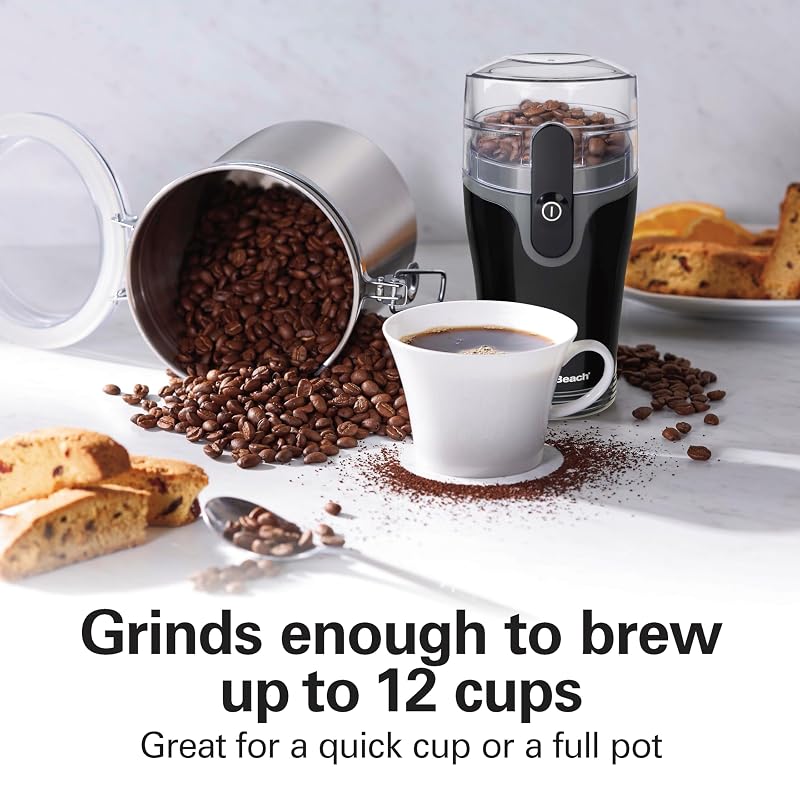 Hamilton Beach Fresh Grind Electric Coffee Grinder - Up to 12 Cups, Black