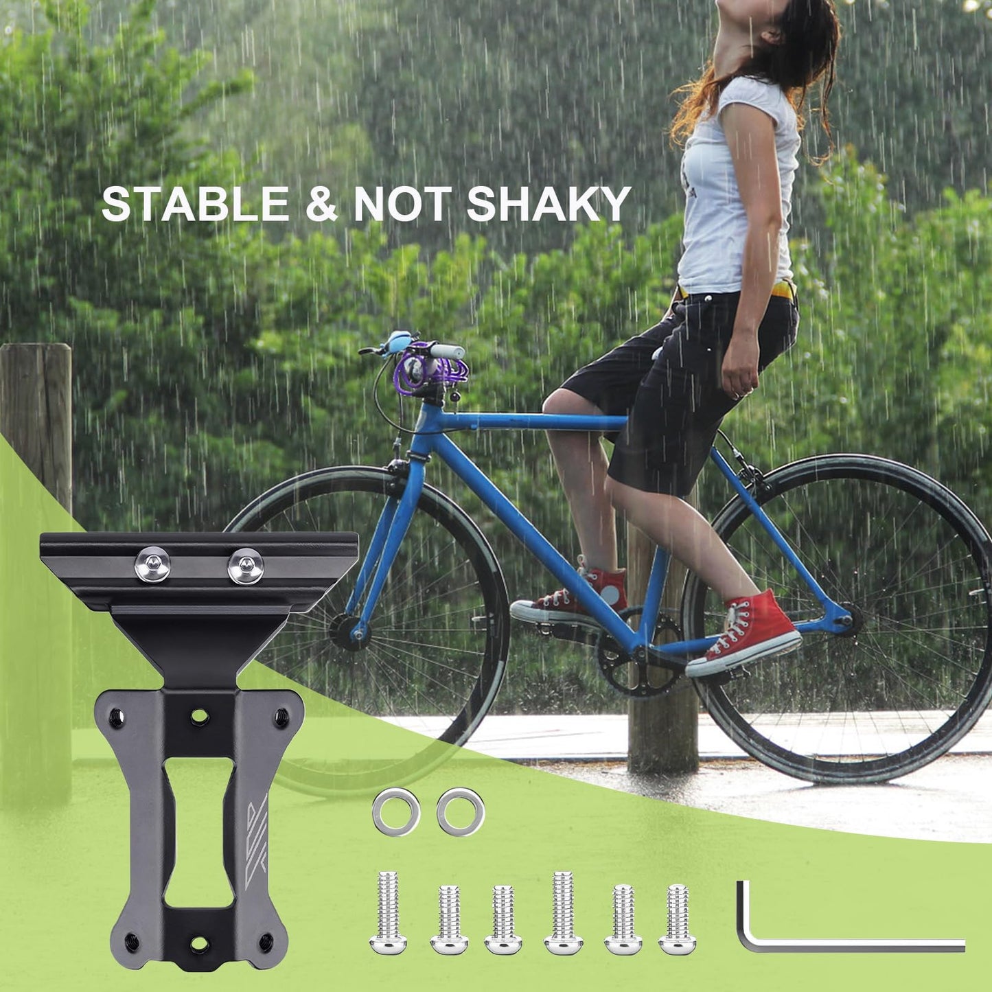 JINKEY Bike Saddle Water Bottle Holder Adapter,Dual Aluminium Alloy Bottle Mount Bracket for MTB Road Bicycle Saddle Rail Water Bottle Cage for Cycling