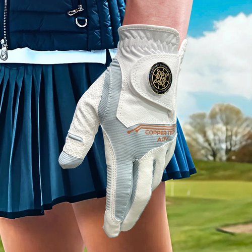 Copper Tech Adv 2.0 Golf Gloves Women Right Handed Golfer & Left Handed Golfer | Joint Support Copper Compression Womens Golf Glove | Tear Resistant Durability and Tacky Grip for Max Control